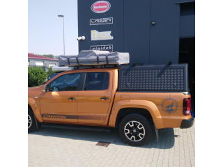 Hardtop Adventure noir strié Volkswagen Amarok 2010-2022 double cabine Alu-Cab