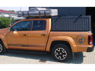 Hardtop Explorer noir strié Volkswagen Amarok 2010-2022 double cabine Alu-Cab