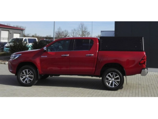 Hardtop Contour noir- lisse sans fenêtre latérale pour Toyota Hilux Revo 2016+ double cabine Alu-Cab