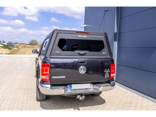 Hardtop Contour noir lisse avec fenêtre latérale Volkswagen Amarok 2010-2022 DC Alu-Cab